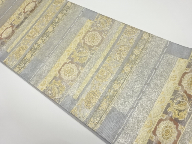 JAPANESE FUKURO OBI / WOVEN FLOWER CREST